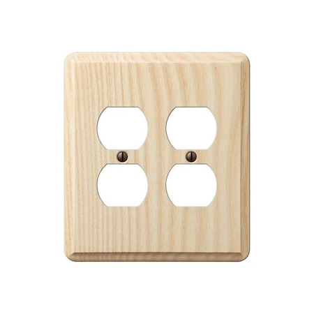 Amerelle Amerelle Contemporary Unfinished Beige 2 gang Ash Wood Duplex Wall Plate 1 pk 401DD
